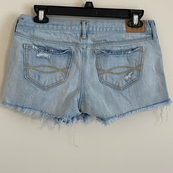 Abercrombie & Fitch Y2k Vintage look Low Rise Jean Shorts 26 - Picture 2 of 3